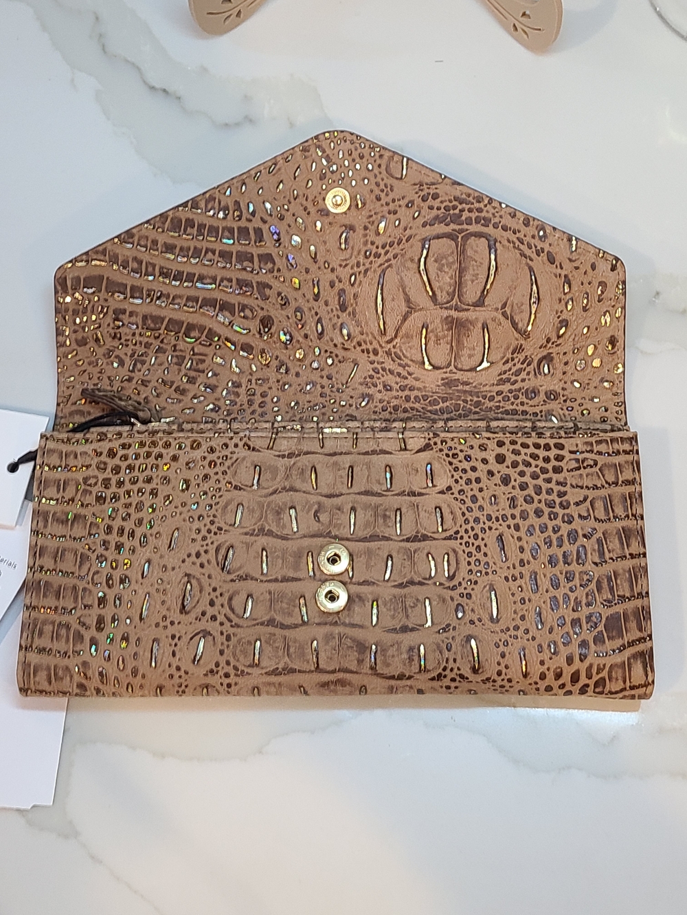 Brahmin NWT Veronica Gold Mini Melbourne Wallet Trifold - Picture 8 of 15